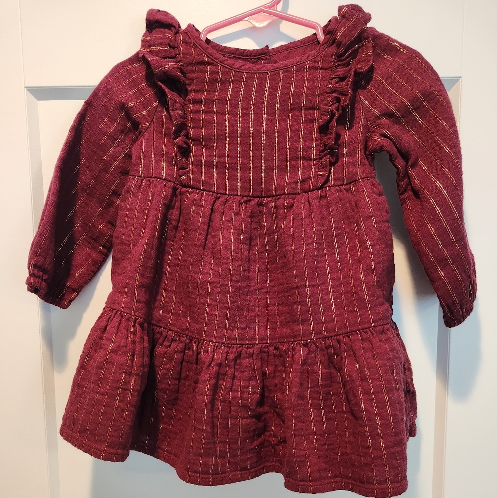 12 Month Cat & Jack Burgundy Dress
